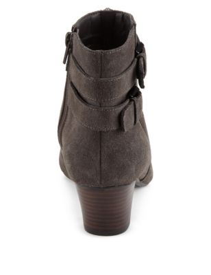 Suede Wide Fit Ankle Boots with Stain Away™ | Footglove™ | M&S