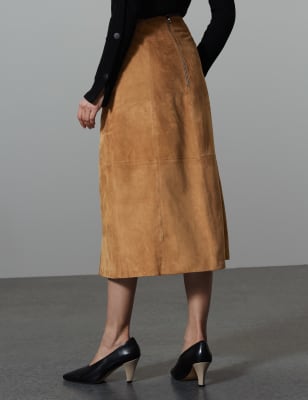 Orange suede clearance skirt