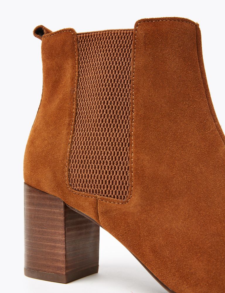 Suede Almond Toe Ankle Boots 4 of 5
