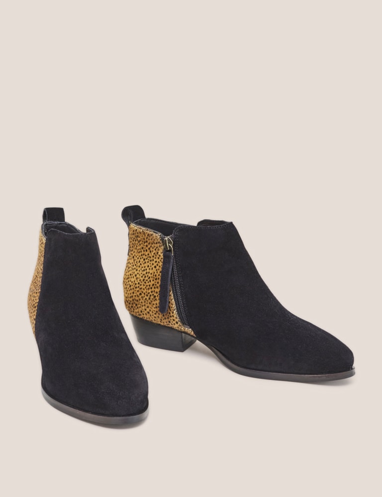 Animal print block heel shop boots
