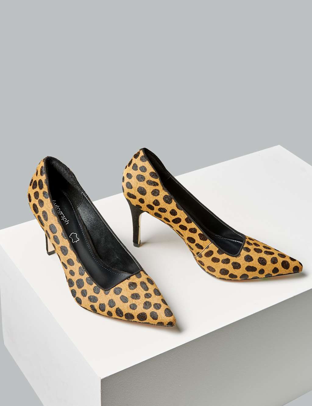 Suede Animal Print Stiletto Heel Court Shoes 3 of 5