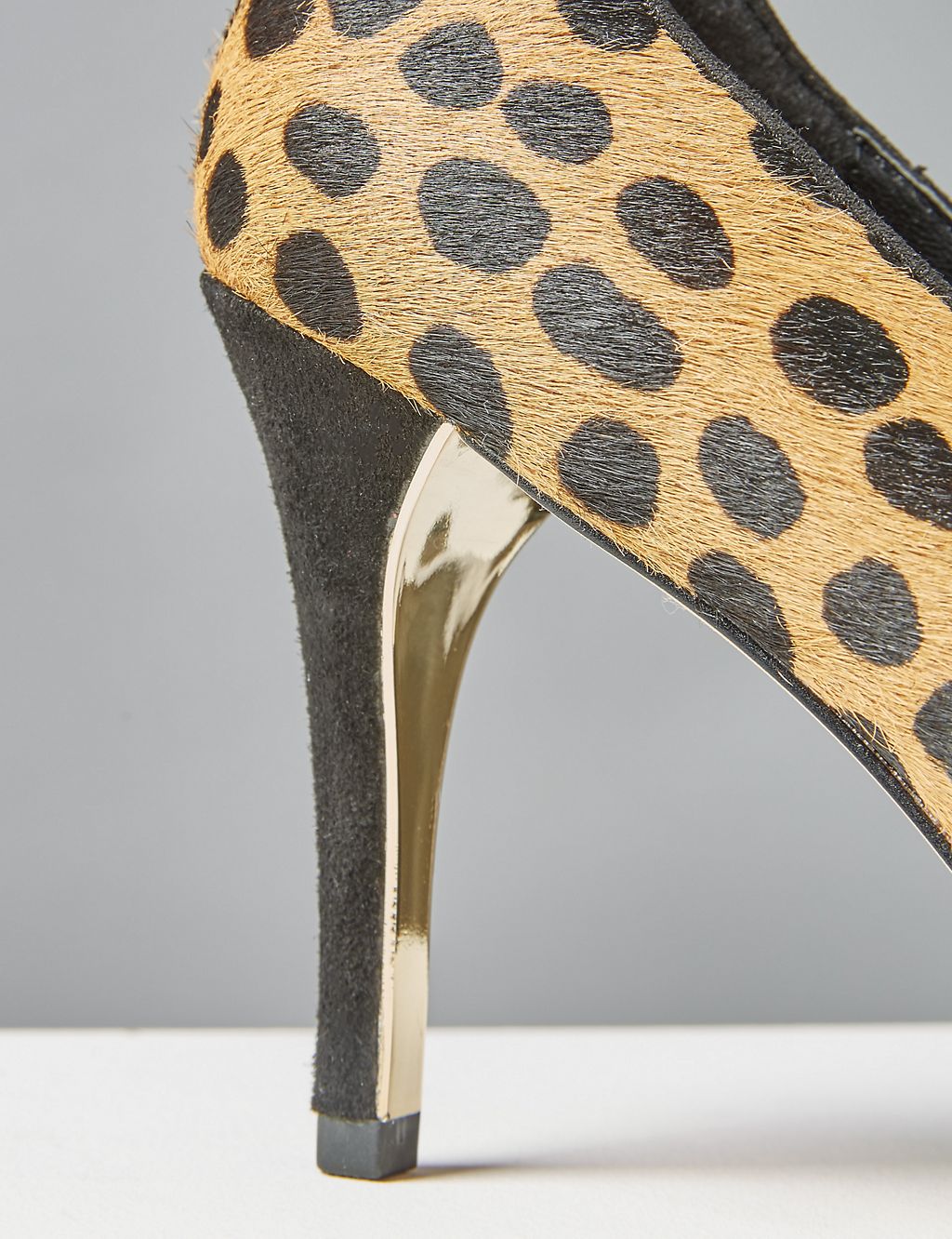 Suede Animal Print Stiletto Heel Court Shoes 4 of 5