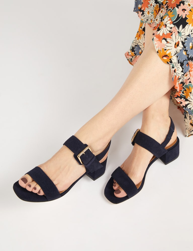 Suede Ankle Strap Block Heel Sandals Jones Bootmaker M S