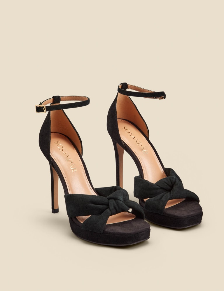 Suede Ankle Strap Platform Heels 3 of 4