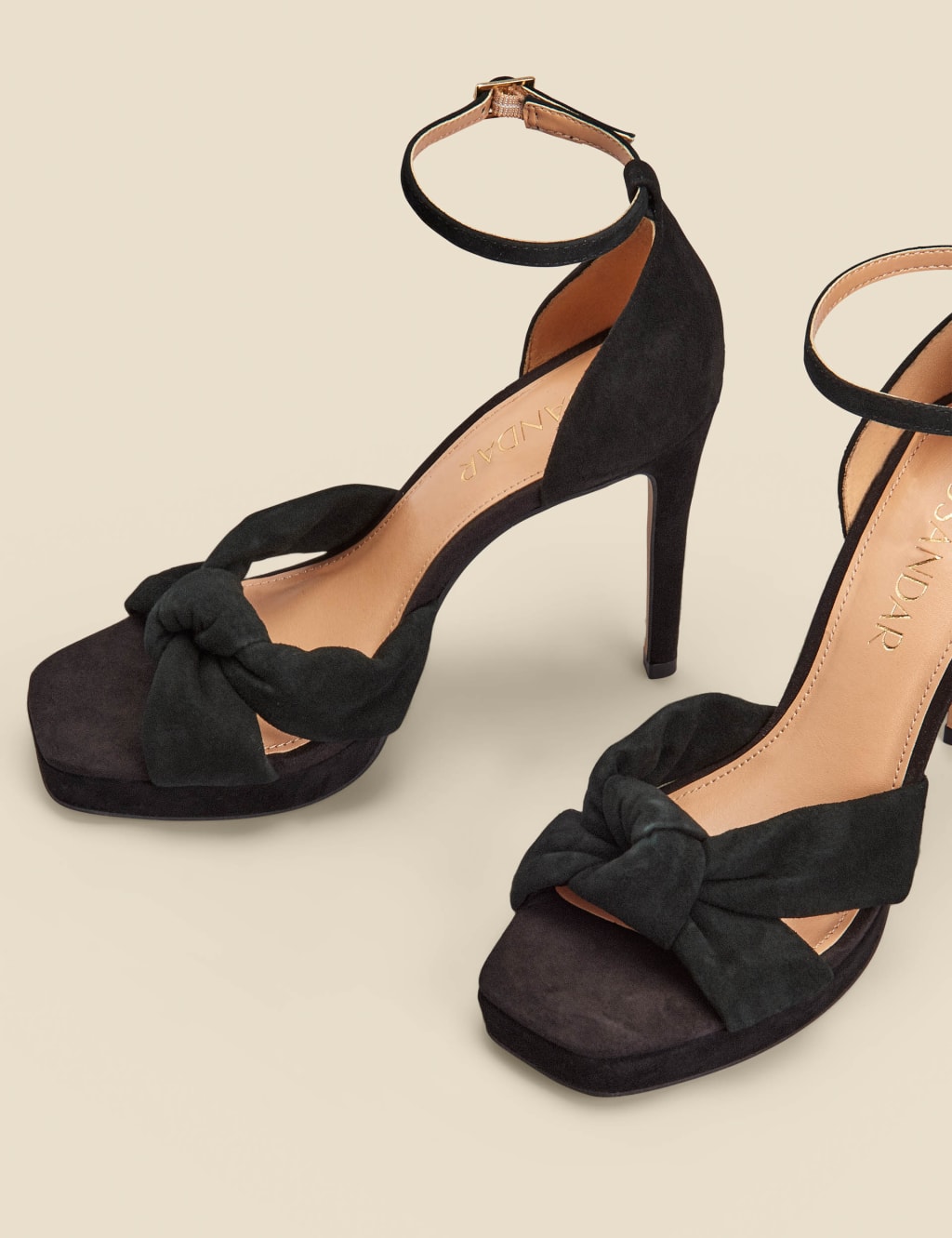 Suede Ankle Strap Platform Heels 4 of 4