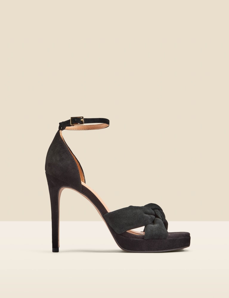 Suede Ankle Strap Platform Heels 2 of 4