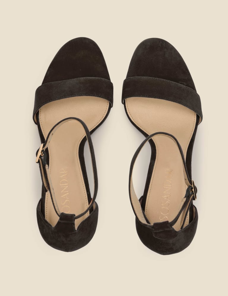 Suede sandals heels cheap