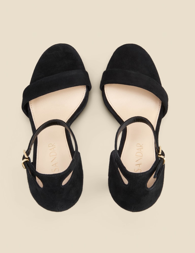 Suede wrap heels sales