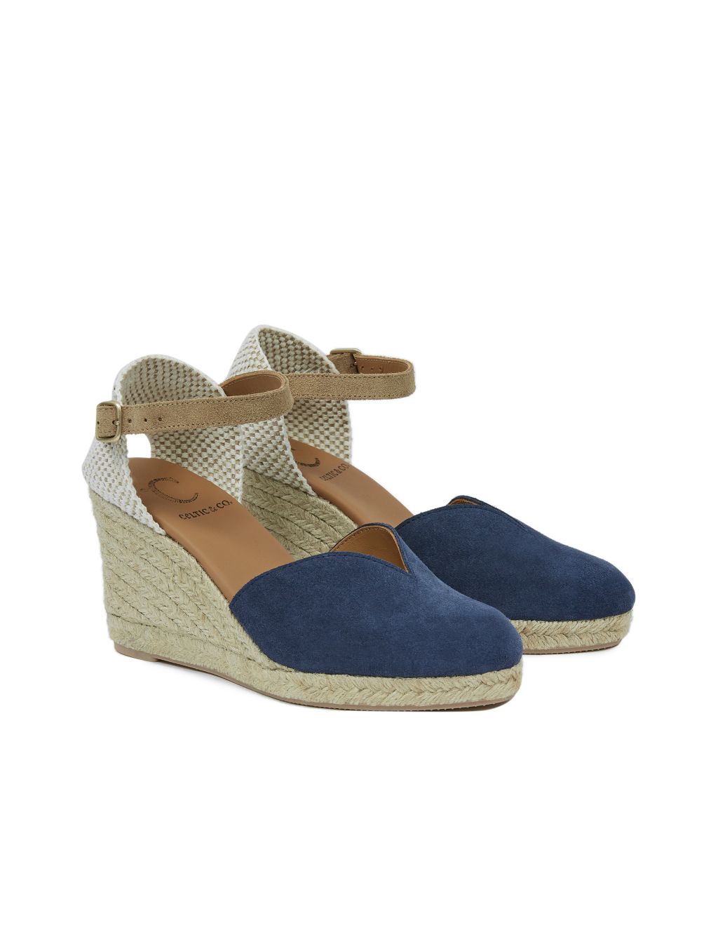Suede Ankle Strap Wedge Espadrilles 2 of 6