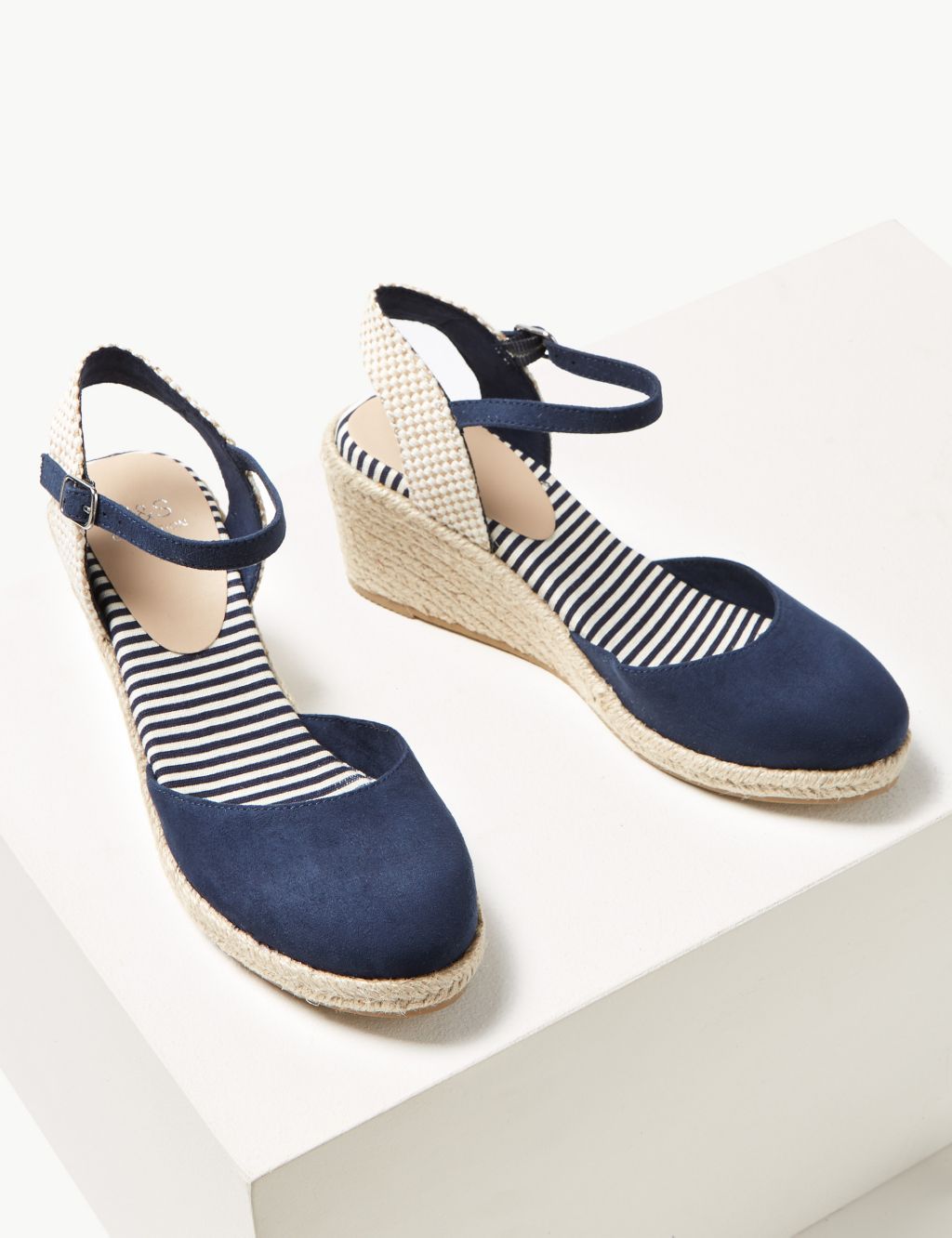 Suede Ankle Strap Wedge Espadrilles | M&S Collection | M&S