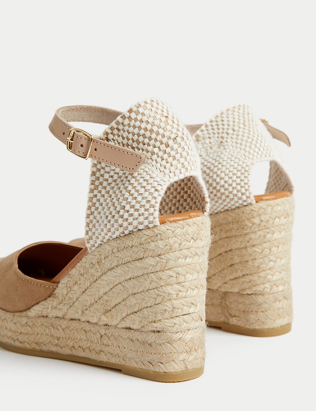 Suede Ankle Strap Wedge Espadrilles 2 of 3