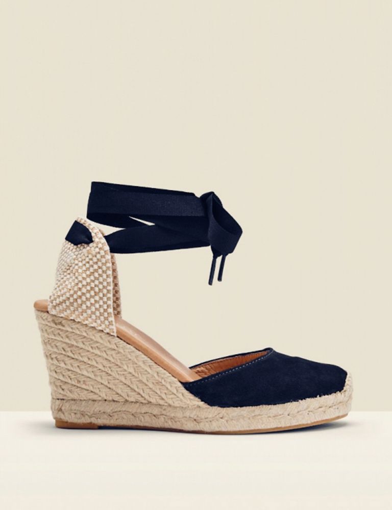 Suede Ankle Strap Wedge Espadrilles 3 of 3