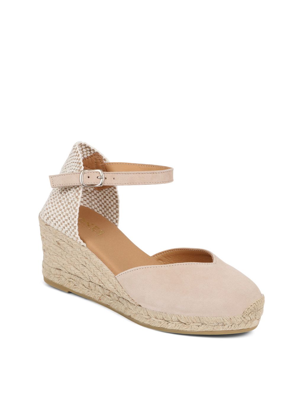 Suede Ankle Strap Wedge Espadrilles 6 of 7
