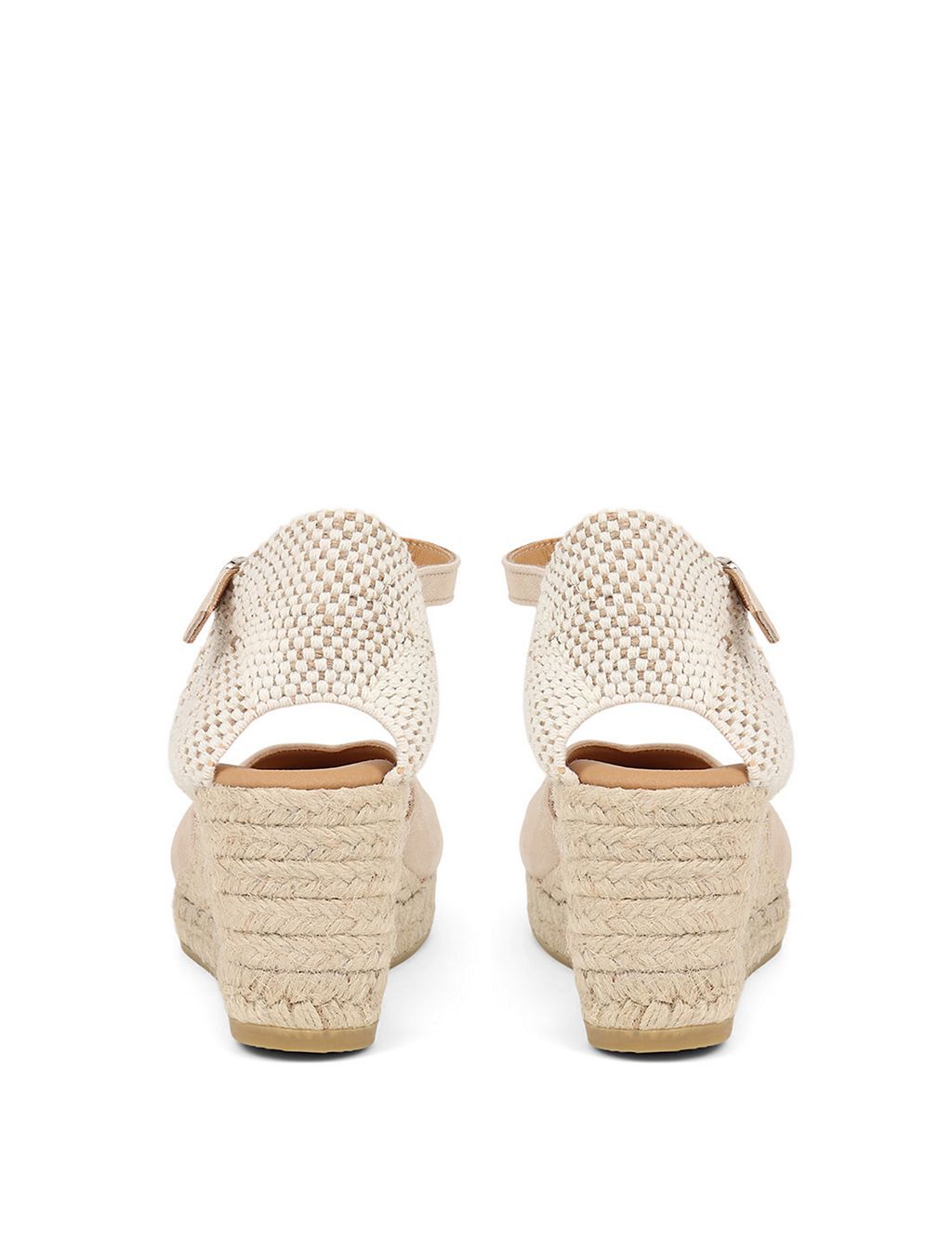 Suede Ankle Strap Wedge Espadrilles 4 of 7