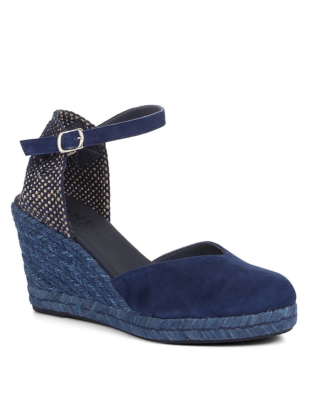 Suede Ankle Strap Wedge Espadrilles 1 of 5