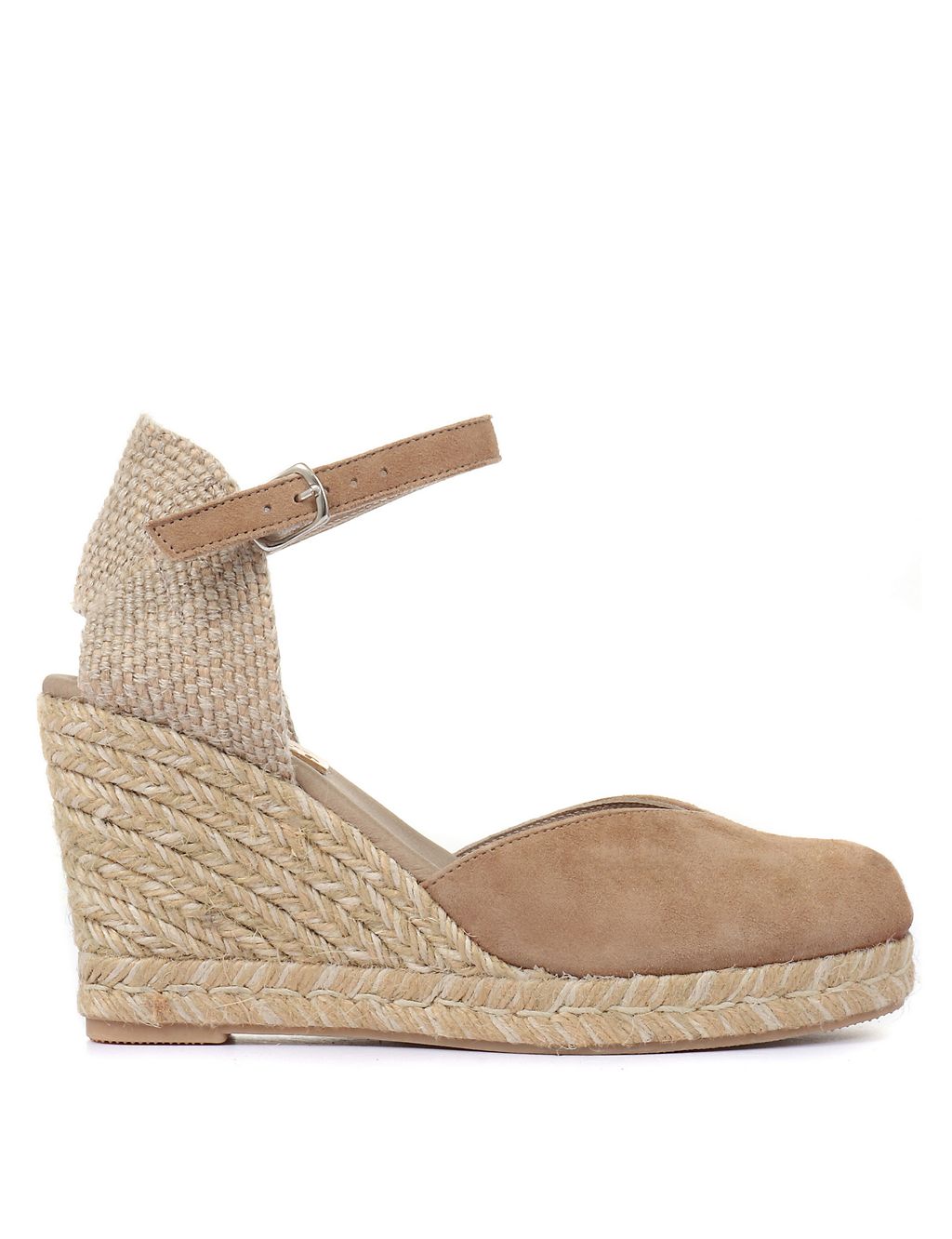 Suede Ankle Strap Wedge Espadrilles 2 of 6