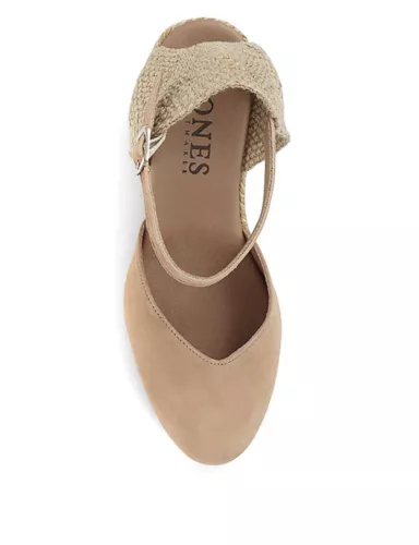 Suede Ankle Strap Wedge Espadrilles 4 of 6