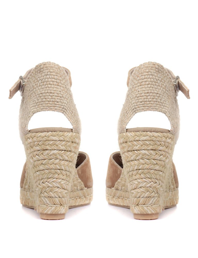 Suede Ankle Strap Wedge Espadrilles 5 of 6