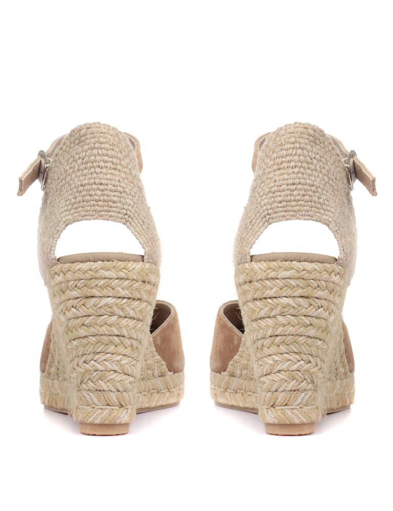 Suede Ankle Strap Wedge Espadrilles 5 of 6