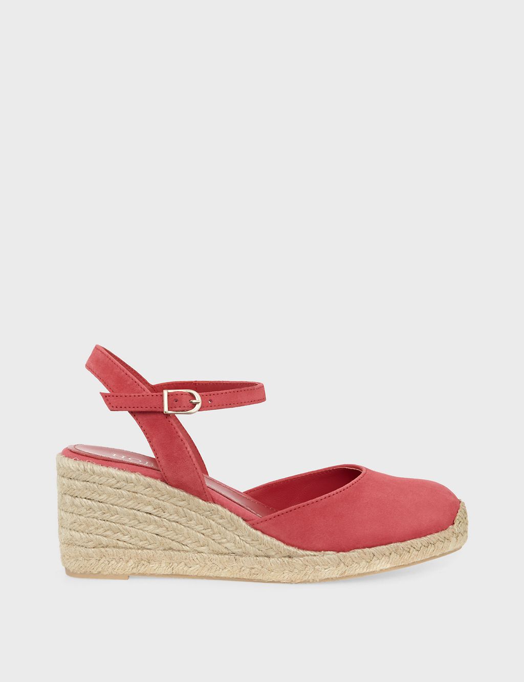 Suede Ankle Strap Wedge Espadrilles 3 of 6