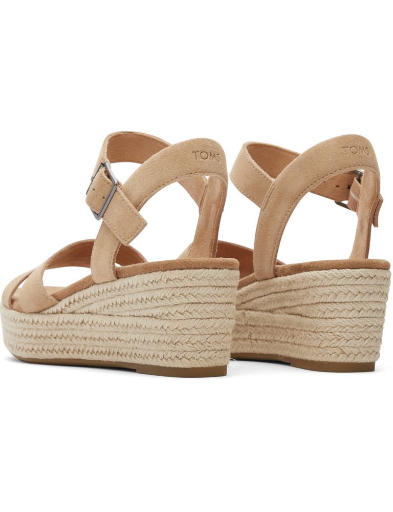 Suede Ankle Strap Wedge Sandals 3 of 5