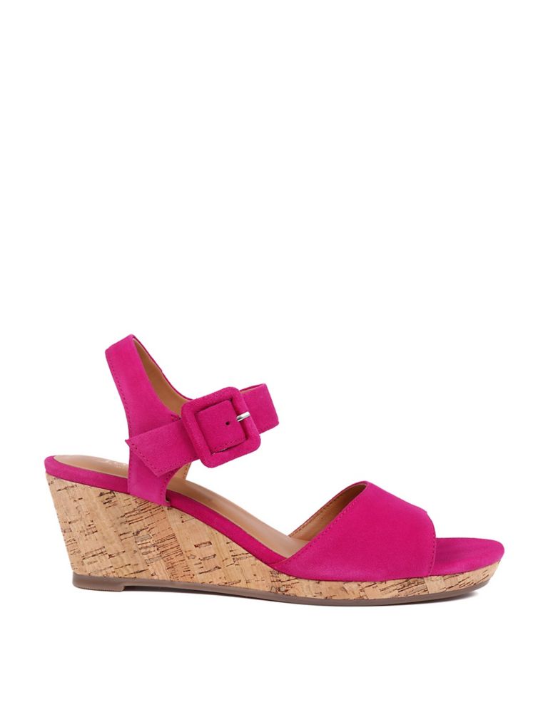 Suede Ankle Strap Wedge Sandals 3 of 7