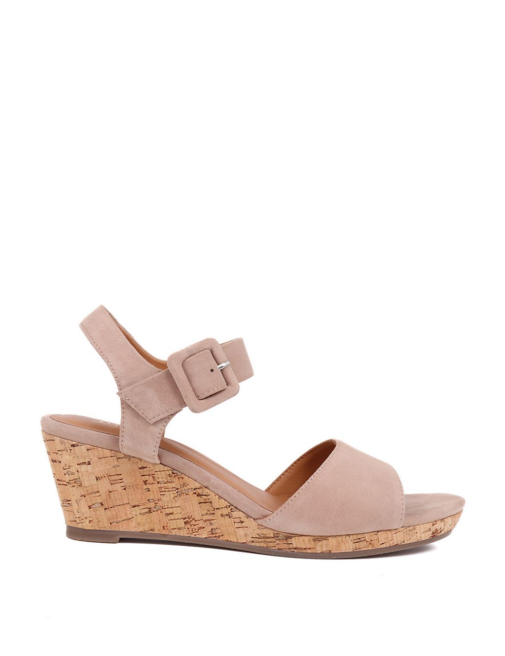 Suede Ankle Strap Wedge Sandals 1 of 7