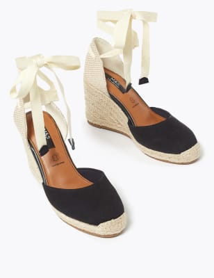 Ankle tie espadrille store wedges