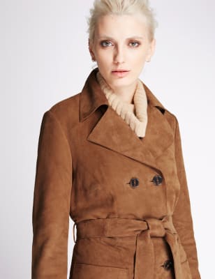 m&s suede coat