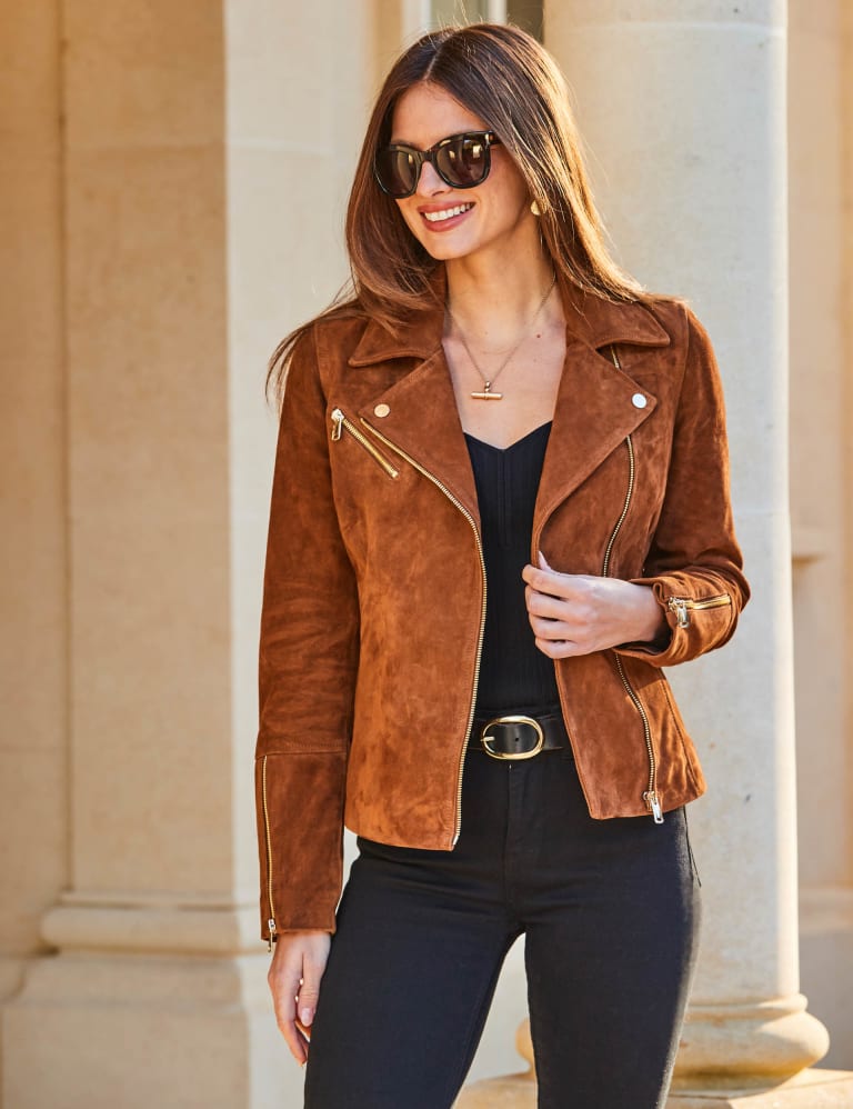 Sueded knit moto jacket deals