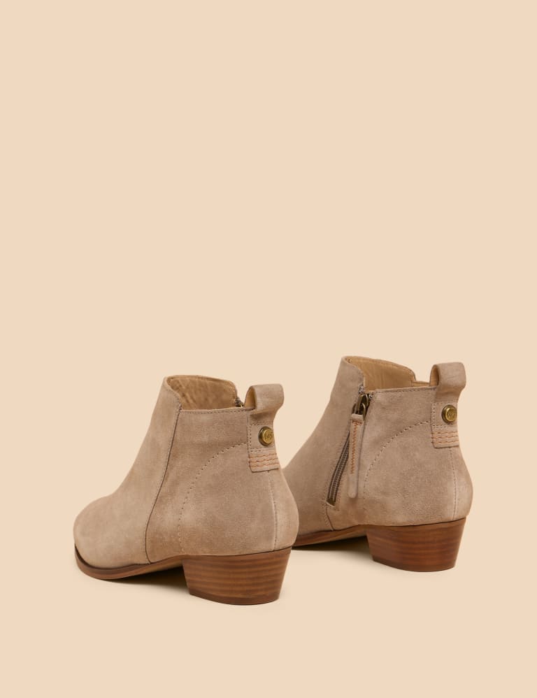 Suede Block Heel Ankle Boots 3 of 4