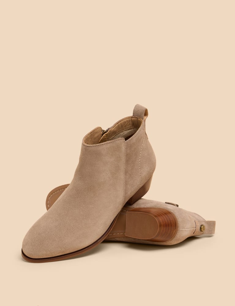 Suede Block Heel Ankle Boots 4 of 4