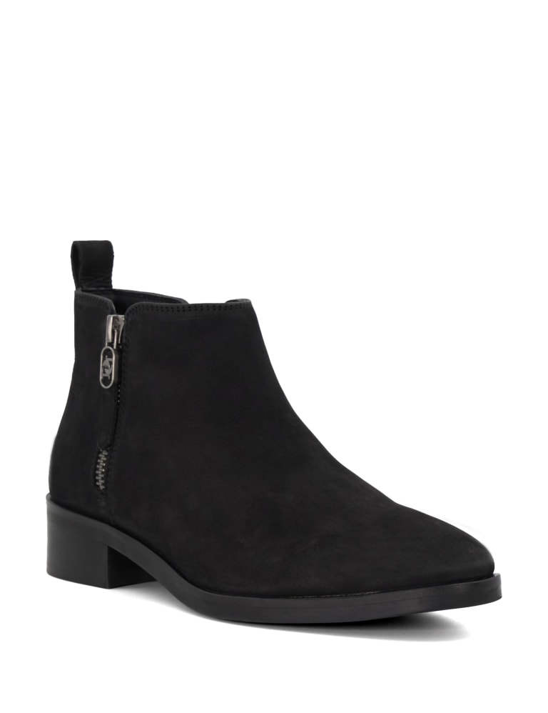 Suede Block Heel Ankle Boots 2 of 5