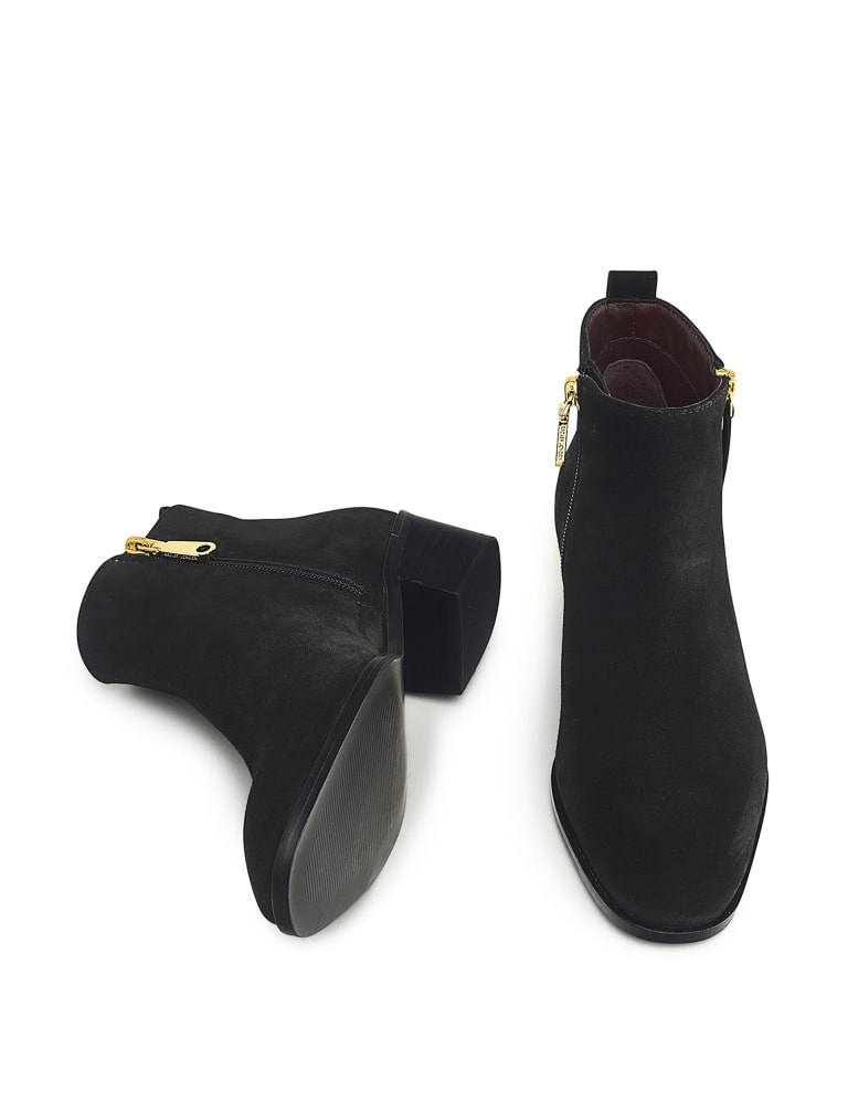 Suede Block Heel Ankle Boots 3 of 4