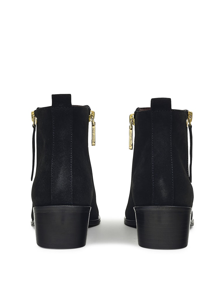 Suede Block Heel Ankle Boots 4 of 4