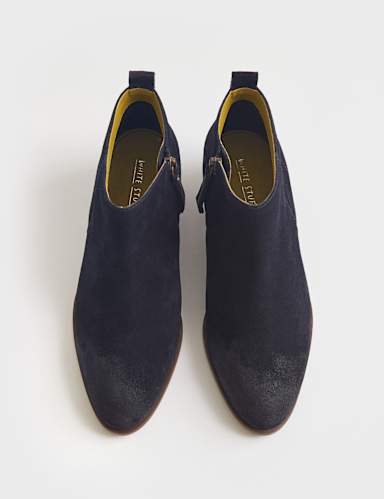 Suede Block Heel Ankle Boots 3 of 4