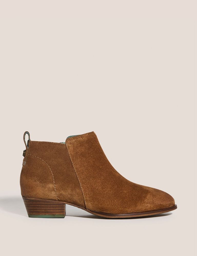 Suede Block Heel Ankle Boots | White Stuff | M&S