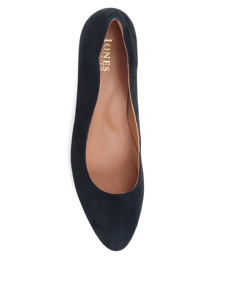 Suede Block Heel Court Shoes | Jones Bootmaker | M&S