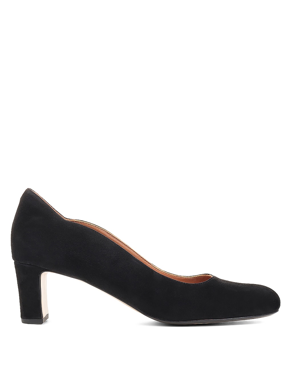 Suede Block Heel Court Shoes 4 of 7