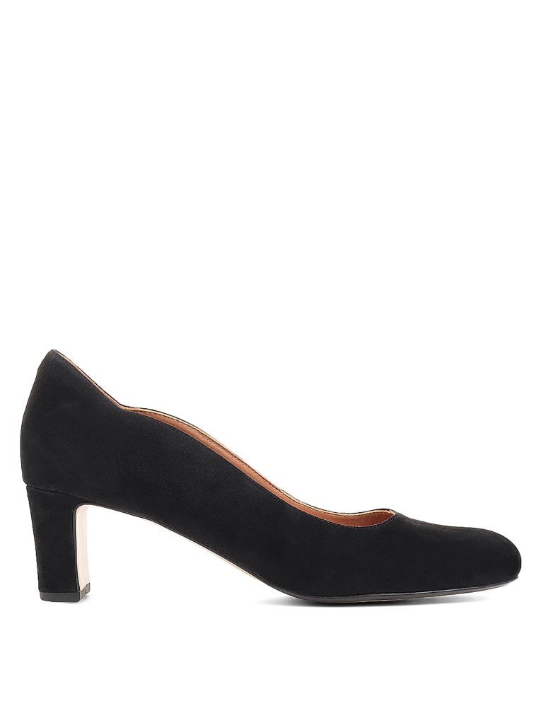 Suede Block Heel Court Shoes 6 of 7