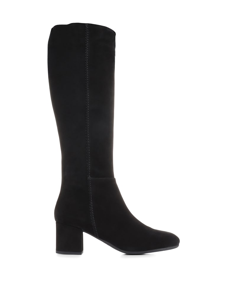 Suede Block Heel Knee High Boots | Jones Bootmaker | M&S