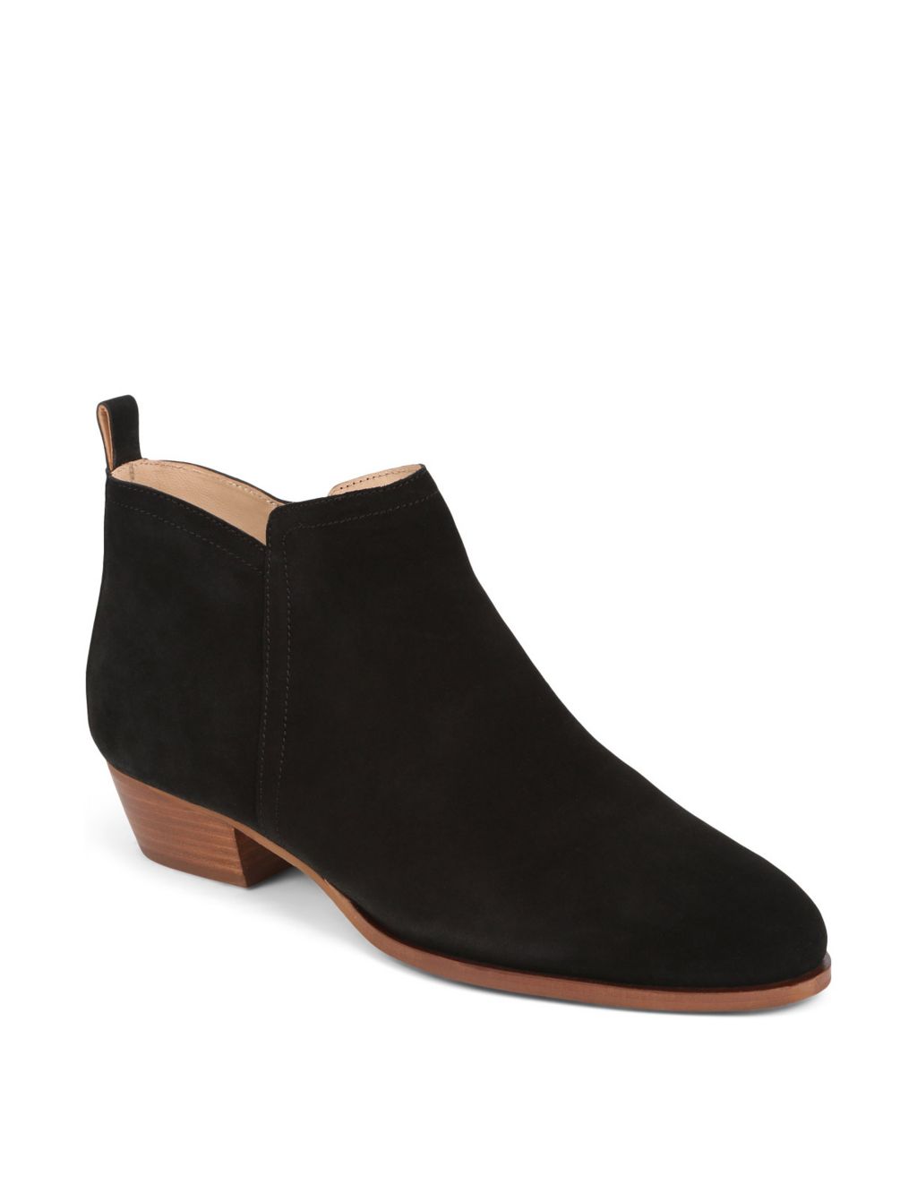 Suede Block Heel Round Toe Ankle Boots 6 of 7