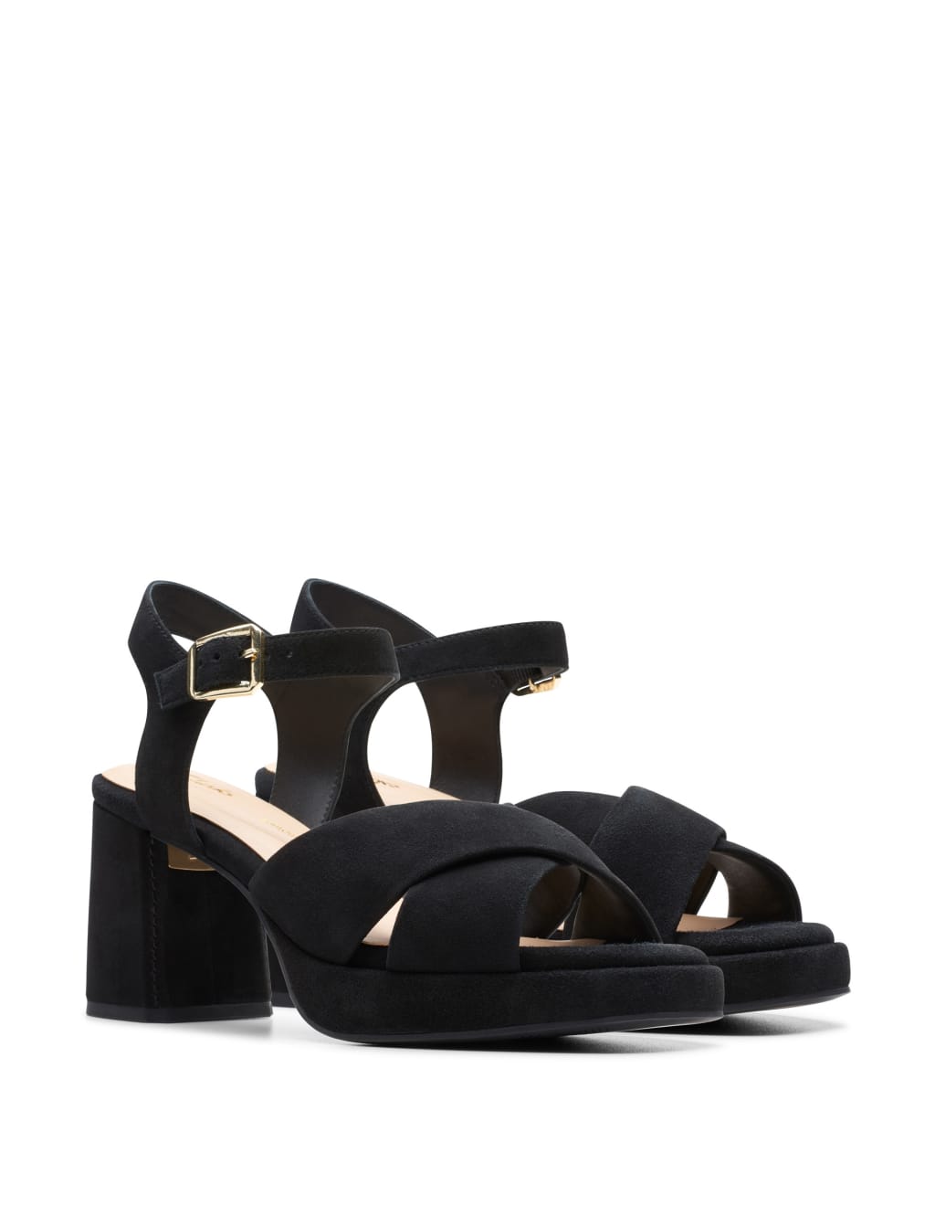 clarks block heel sandals