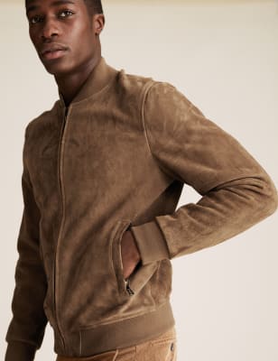 Mens suede clearance outerwear