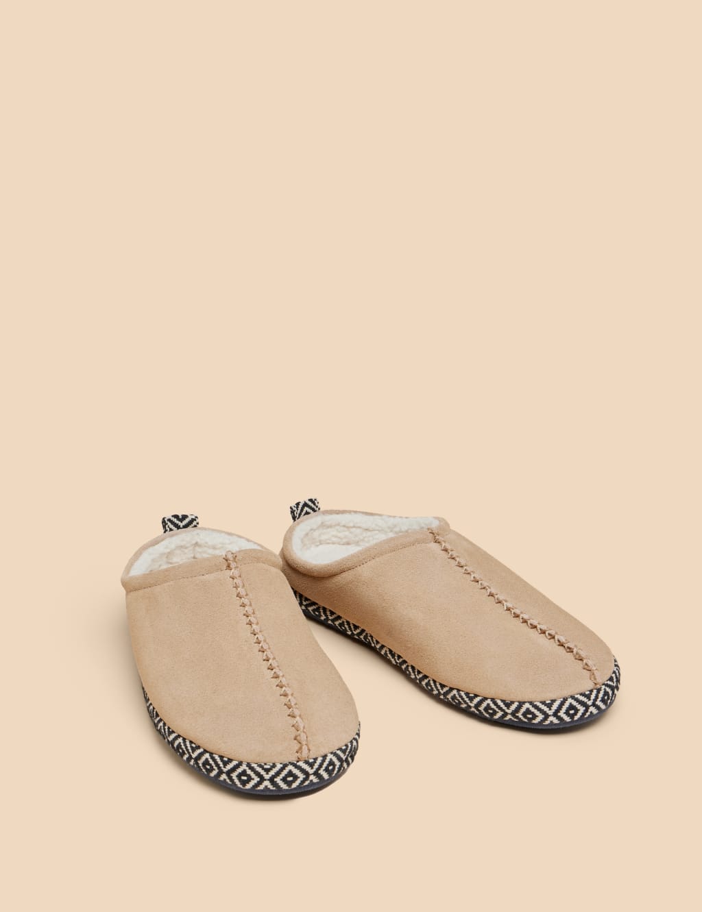 Mens slippers with white hot sale soles