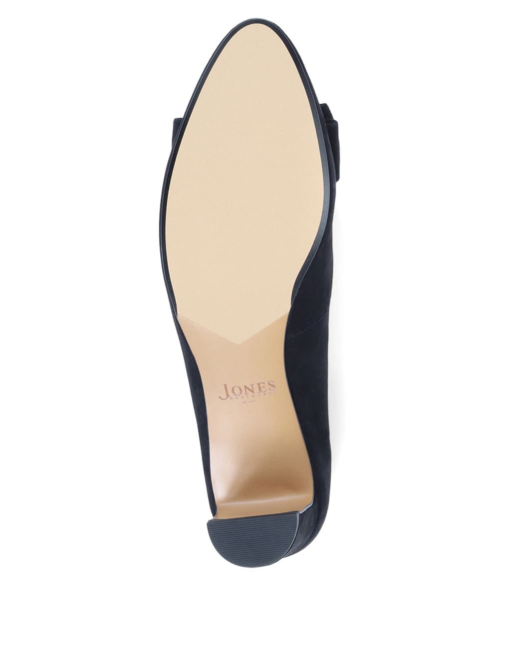 suede block heel court shoes