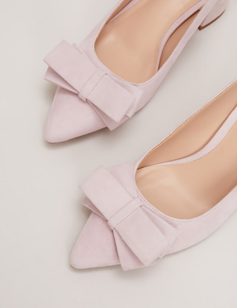 Suede bow shoes online