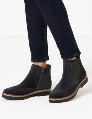 M&s navy 2024 ankle boots