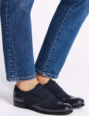 Navy blue store brogues womens