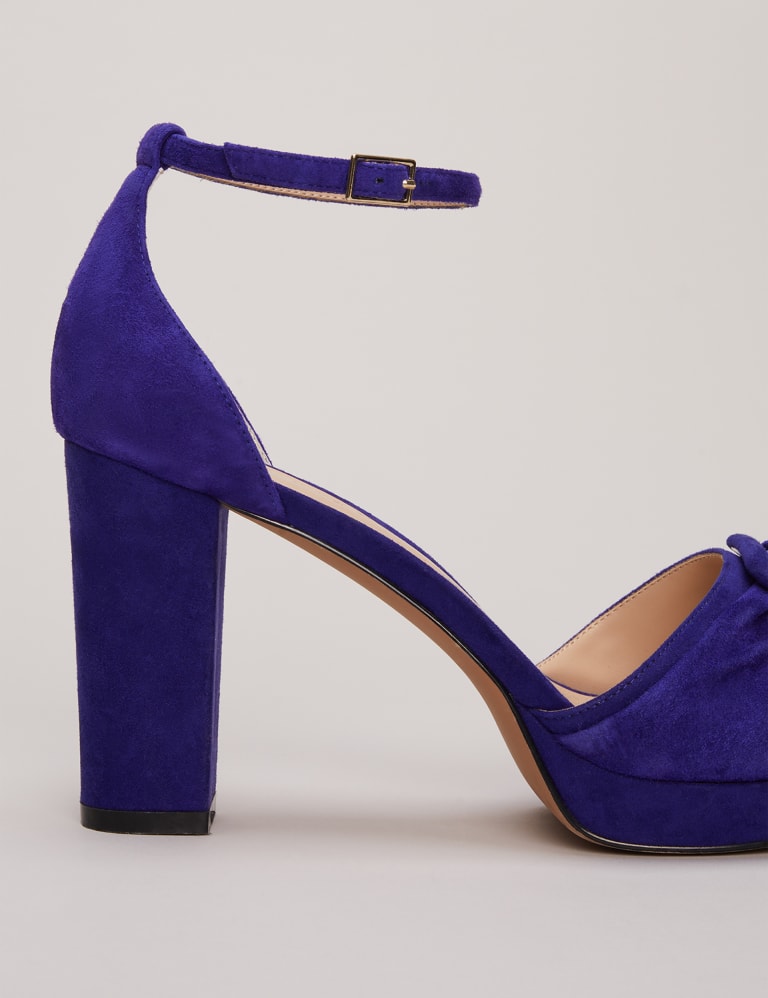 Suede Buckle Ankle Strap Platform Sandals Phase Eight M S